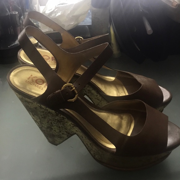 Michael Kors Shoes - Metallic Gold Amber Sandal Michael Kors
